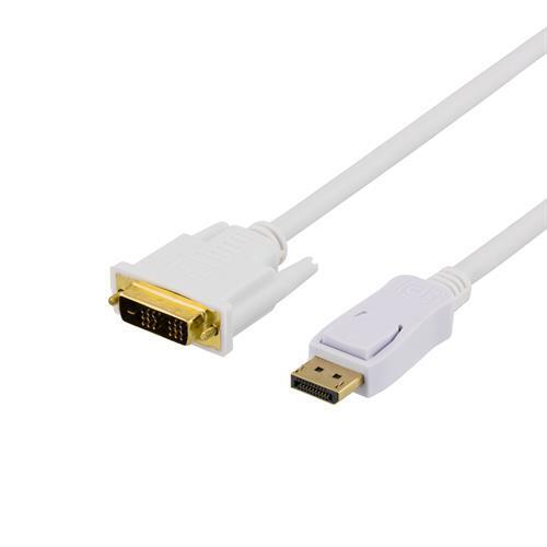 DisplayPort - DVI-D Single Link monitorikaapeli, 20-pin u - u, 1m (DP-2011)