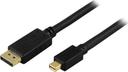 Kaapeli DisplayPort - Mini DisplayPort, 20-pin ur-ur, 3m,musta