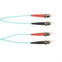 PREMIUM OM3 50/125 MULTIMODE FIBER OPTIC PATCH CABLE - RUGGEDIZED, LSZH, ST-ST, AQUA, 15-M (49.2-FT.)
