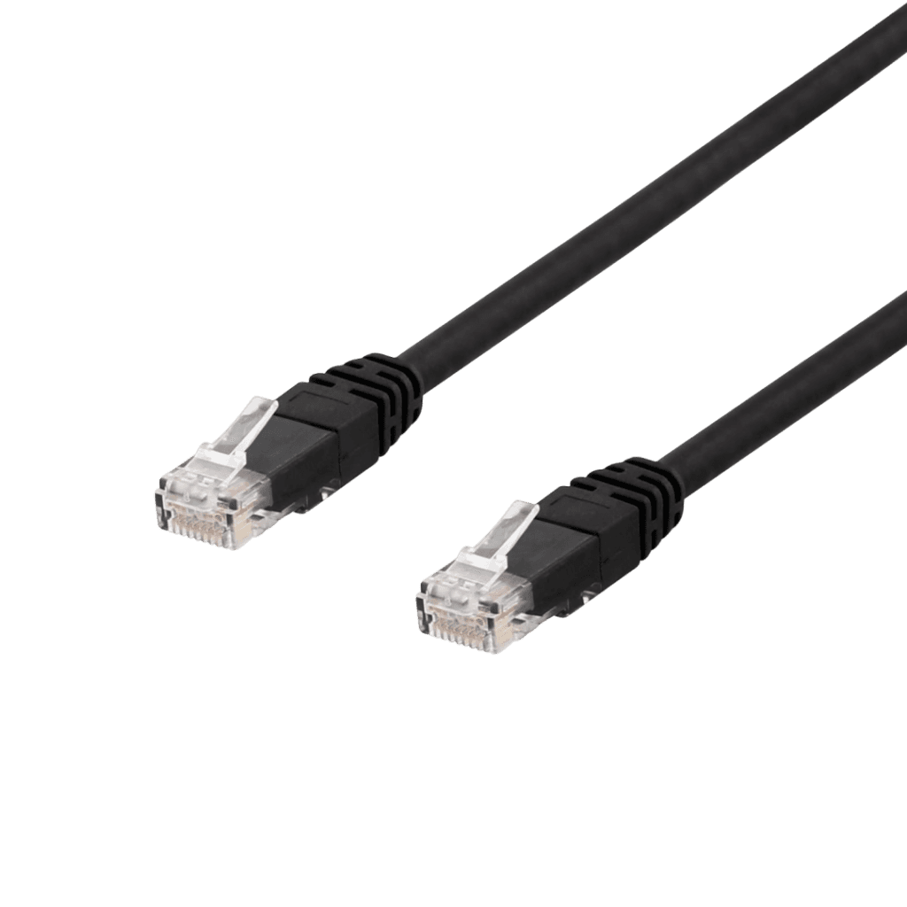 DELTACO U/UTP Cat6 laitekaapeli, 30m, 250MHz, UV-suojaus, musta 