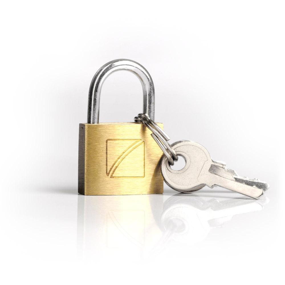 Security suitcase Padlock, 20mm - solid brass