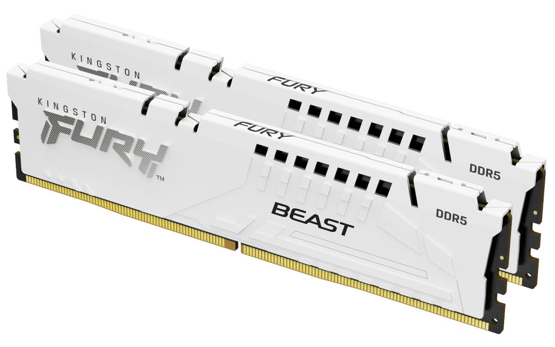 FURY Beast DDR5-6000 - 32GB - CL30 - Dual Channel (2 pcs) - AMD EXPO & Intel XMP - Valkoinen