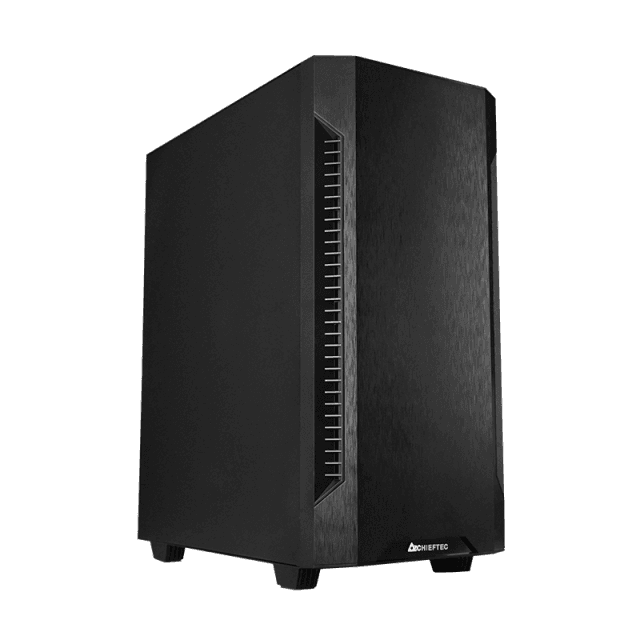 ATX Tower Case, Black, 1 PWM fan incl. (AS-01B-OP)