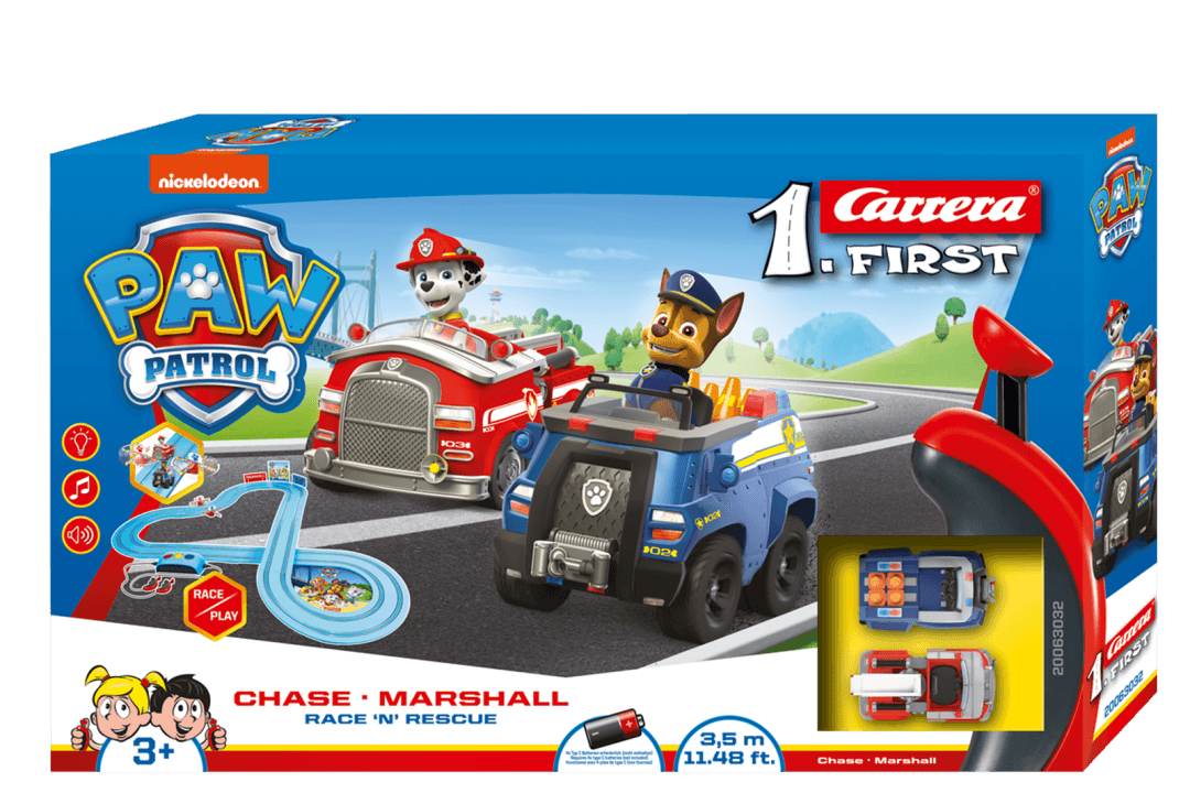RC Paw Patrol On the Track, Ajoneuvo ja ratasetti, 3 vuosi/vuosia, Muovi, Sininen, Punainen (20063033)
