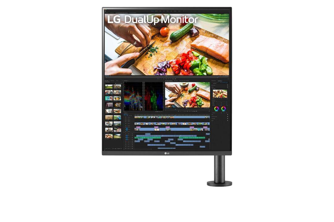 27" LG DualUp Ergo SDQHD (2560x2880) USB 96W -keskittimen kaiuttimilla.