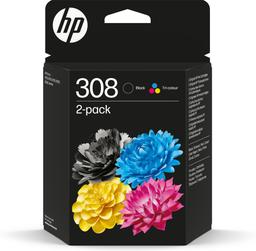 HP 308 Black/Tri-Color Ink Cart Combo 2P (6L6S6UE)